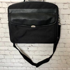 Dicota Black Leather/Canvas Laptop Bag